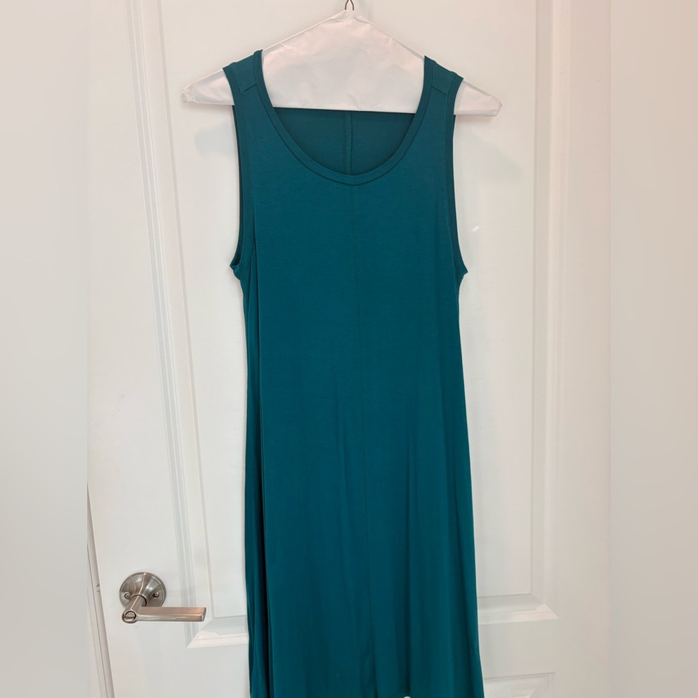 LOFT Teal Sleeveless Maxi Dress